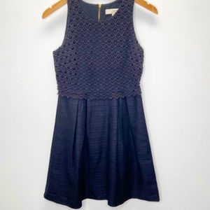 LOFT Black Linen Dress